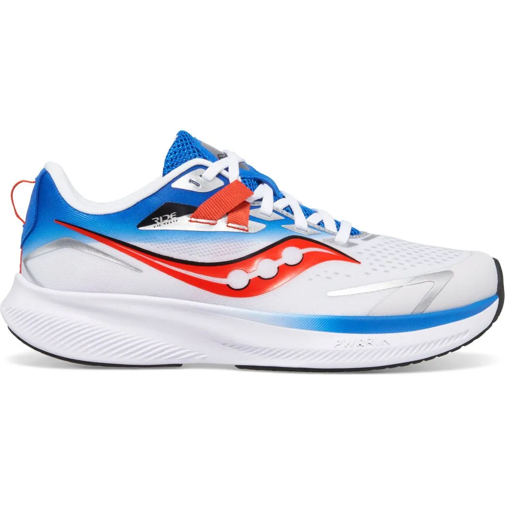 Saucony Ride 15 Junior Running Shoes - White