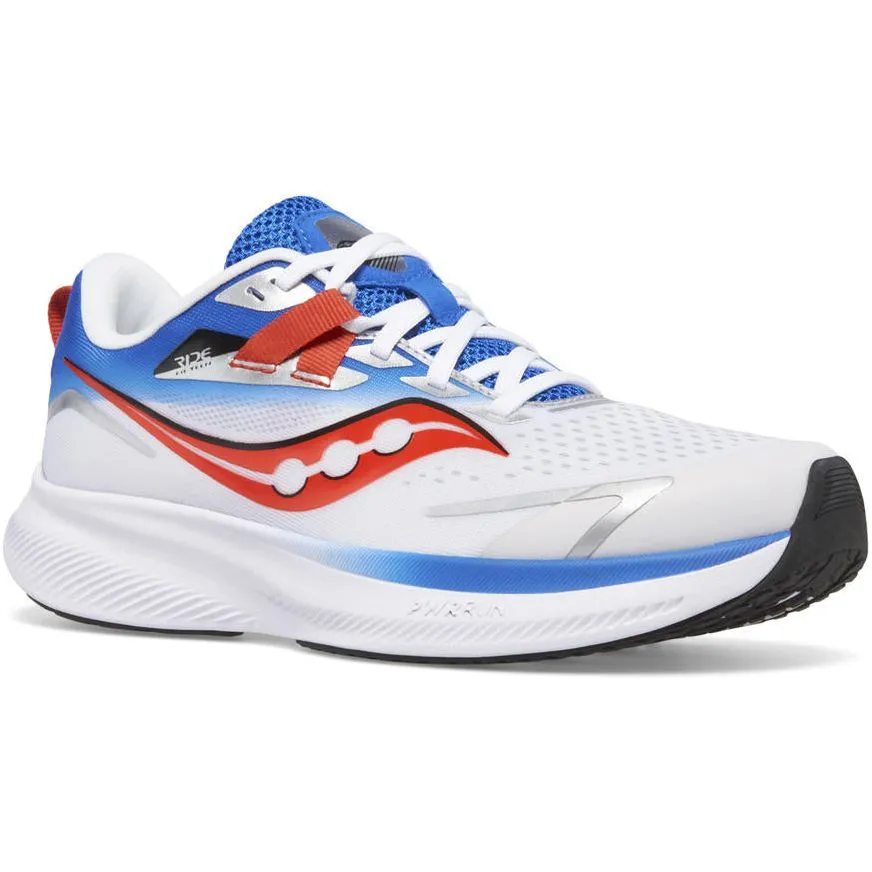 Saucony Ride 15 Junior Running Shoes - White