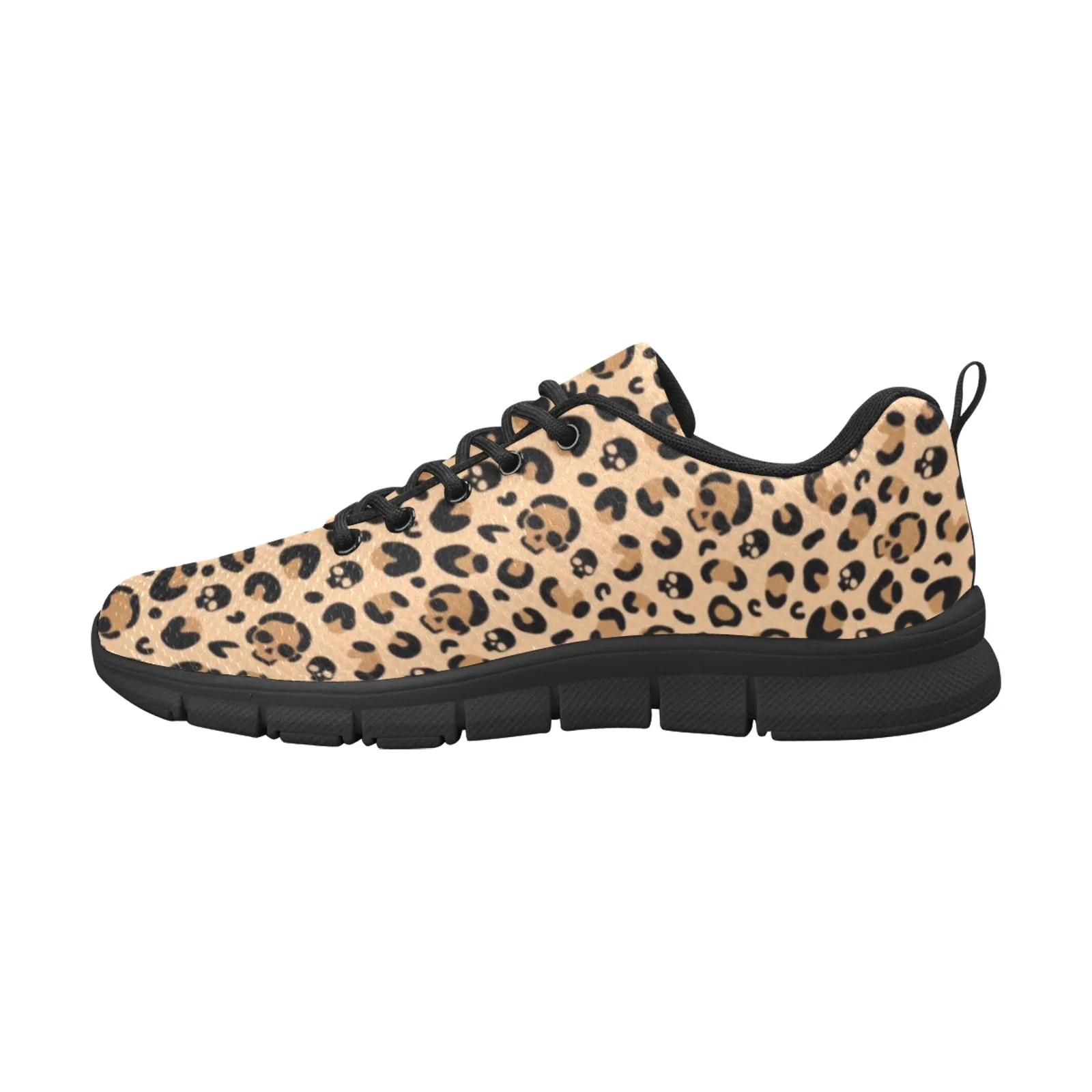 Skull Leopard Print Breathable Running Shoes